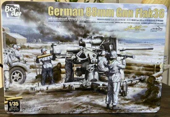 Picture of 1/35 Flak 36 88Gun Metal Box with Metal Gun  - Border Model BT-013