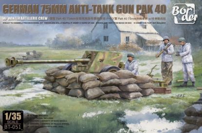 Picture of 1/35 German 7.5CM Anti-Tank Gun  Pak 40 with 3 Figures - Border Model BT-051
