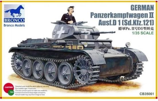 Picture of 1/35 German Panzerkampfwagen II Ausf.D1 (Sd.Kfz.121) – Bronco Model CB35061