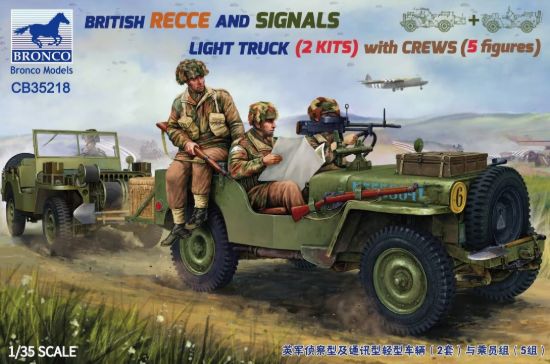 Picture of 1/35 British Recce & Signals Light Truck Set (2 Kits) with Crews – Bronco Model CB35218