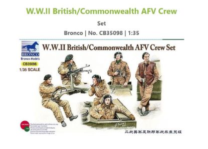 Picture of 1/35 WWII British & Commonwealth AFV Crew Set – Bronco Model CB35098