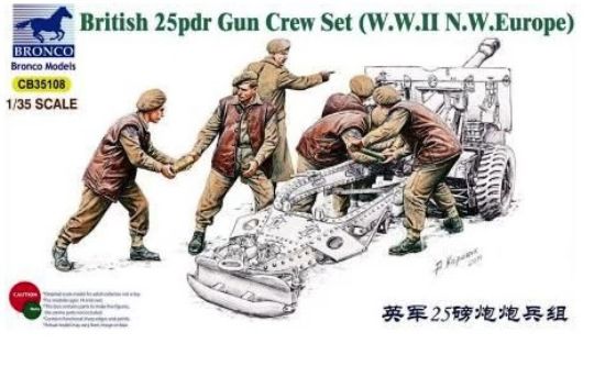 Picture of 1/35 British 25pdr Gun Crew Set (WWII NW Europe) – Bronco Model CB35108