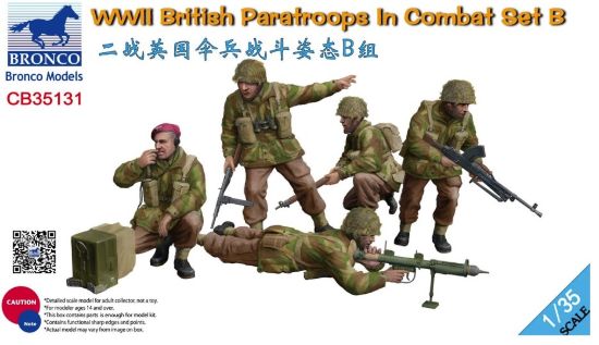 Picture of 1/35 WWII British Paratroops in Combat Set B – Bronco Model CB35131