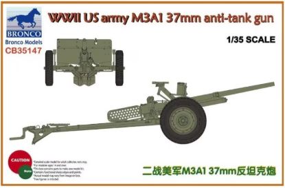 Picture of 1/35 WWII US Army M3A1 37mm Anti‑Tank Gun – Bronco Model CB35147