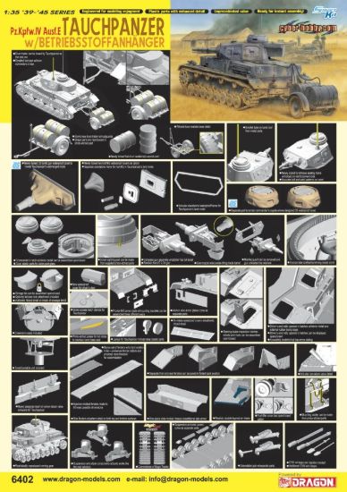 Picture of 1/35 Pz.Kpfw. IV Ausf.E Tauchpanzer with Fuel Trailer – Dragon 6402