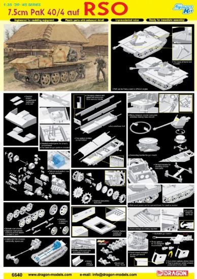 Picture of 1/35 7.5cm PaK 40/4 auf RSO Smart Kit – Dragon 6640