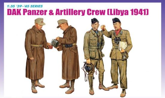 Picture of 1/35 DAK Panzer & Artillery Crew Libya 1941 – Dragon 6693