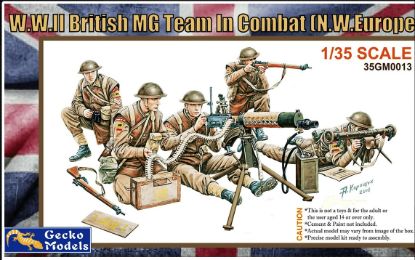 Picture of WWII British MG Team in Combat