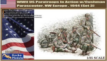 Picture of 1/35 U.S. Paratroops in Action with M53 Scooter Set – Gecko 35GM0043