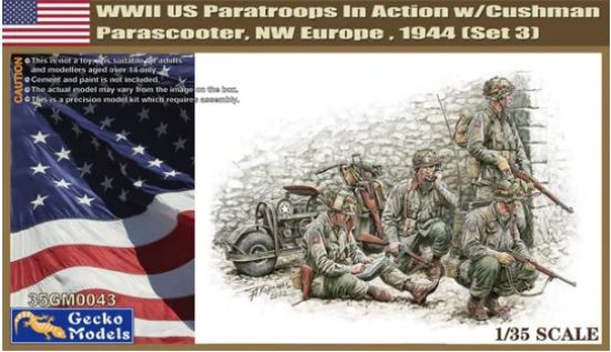 Picture of 1/35 U.S. Paratroops in Action with M53 Scooter Set – Gecko 35GM0043