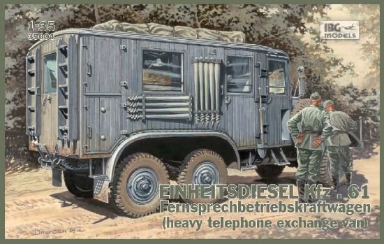 Picture of EINHEITS  DIESEL Kfz.61 Fernsprechbetriebskraftwagen (heavy telephone exchange van)