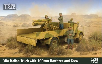 Picture of 1/35 3Ro Italian Truck with 100mm Howitzer and Crew Figures (4 figures included) - IBG 35065