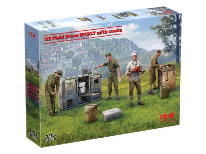 Picture of 1/35 US Field Stove M1937 with cooks - ICM 35619