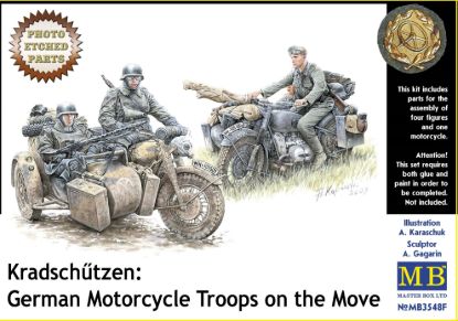 Picture of 1/35 Kradschützen: German Motorcycle Troops on the Move  - Master Box 3548F