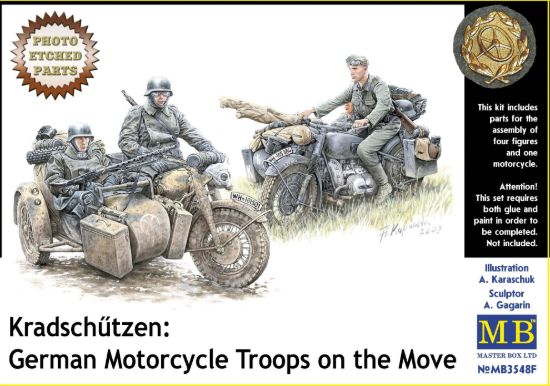 Picture of 1/35 Kradschützen: German Motorcycle Troops on the Move  - Master Box 3548F