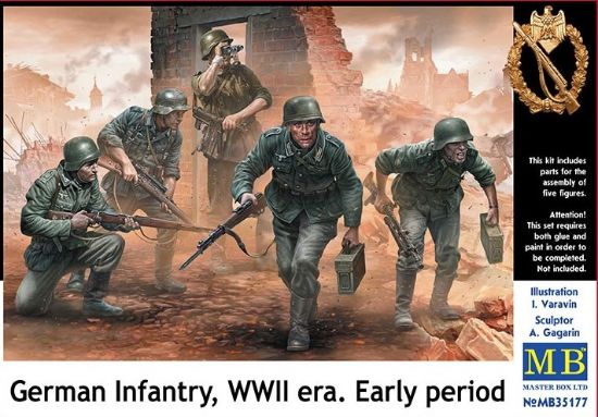 Picture of 1/35 German Infantry, WWII era. Early period  - Master Box 35177