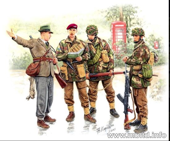 Picture of British paratroopers, 1944. Kit 1 