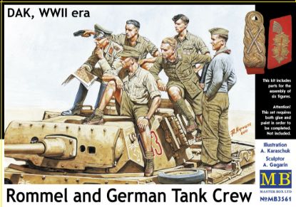 Picture of 1/35 Rommel and German Tank Crew, DAK, WW II era  - Master Box 3561