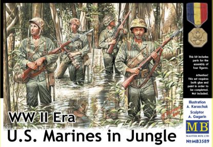 Picture of U.S. Marines in Jungle, WW II era 