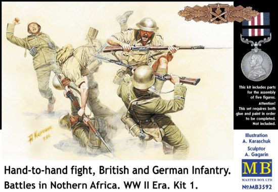 Picture of 1/35 Hand-to-hand fight, British and German Infantry. Battles in Northern Africa. Kit 1  - Master Box 3592
