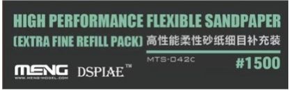Picture of High Performance Flexible Sandpaper (Extra Fine Refill Pack/1500#) Thickness: 2mm/3mm/5mm thick, Quantity: 6pcs - MENG MODEL MTS-042c