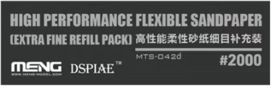 Picture of High Performance Flexible Sandpaper (Extra Fine Refill Pack/2000#) Thickness: 2mm/3mm/5mm thick, Quantity: 6pcs - MENG MODEL MTS-042d