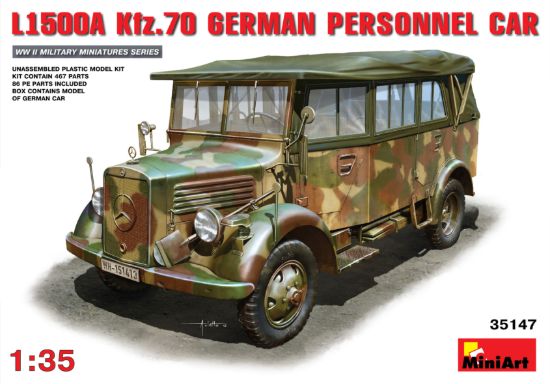 Picture of 1/35  L1500A (Kfz.70) German Personnel Car - MiniArt 35147
