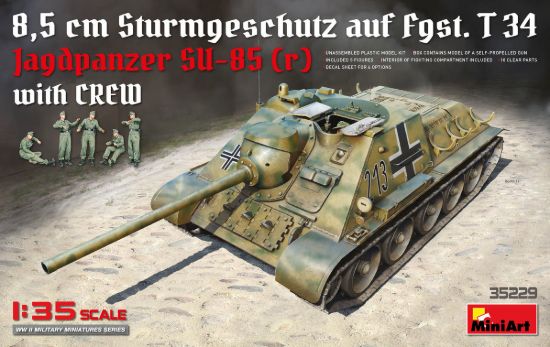 Picture of 1/35 Jagdpanzer SU-85 ( r ) w/Crew - MiniArt 35229