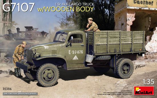 Picture of 1/35 1,5t 4x4 G7107 Cargo Truck w/Wooden Body - MiniArt 35386