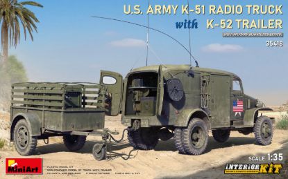 Picture of US Army K-51 Radio Truck w/K-52 Trailer. Interior Kit