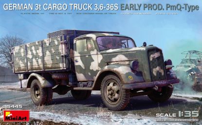 Picture of 1/35 German 3t Cargo Truck 3,6-36S Early Prod. PmQ-Type - MiniArt 35445