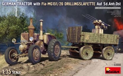 Picture of 1/35 German Tractor with Fla-MG151/20 Drillingslafette Auf Sd.Anh.Ost - MiniArt 53008