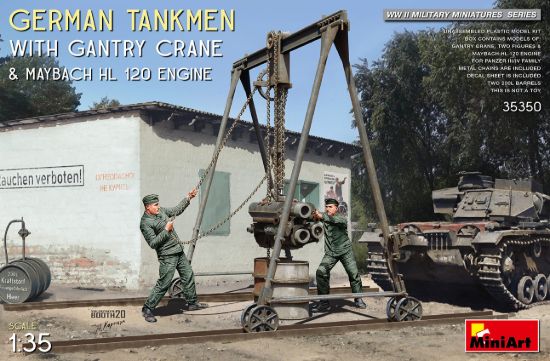 Picture of 1/35 German Tankmen with Gantry Crane & Maybach HL 120 Engine - MiniArt 35350