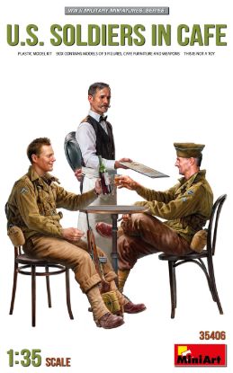 Picture of 1/35 U.S. Soldiers in Cafe - MiniArt 35406