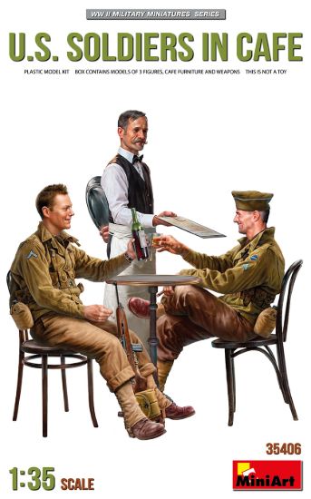 Picture of 1/35 U.S. Soldiers in Cafe - MiniArt 35406