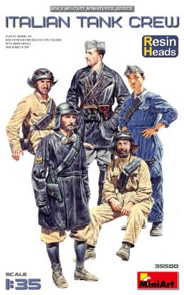 Picture of 1/35 Italian Tank Crew. Resin Heads - MiniArt 35500