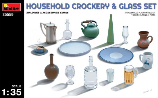 Picture of 1/35 Household Crockery & Glass Set - MiniArt 35559