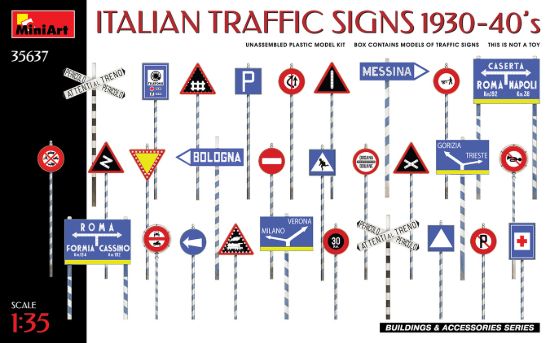 Picture of 1/35 Italian Traffic Signs 1930-40’S - MiniArt 35637