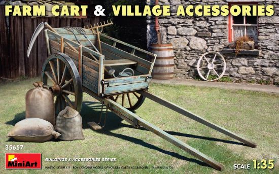 Picture of 1/35 Farm Cart with Village Accessories - MiniArt 35657