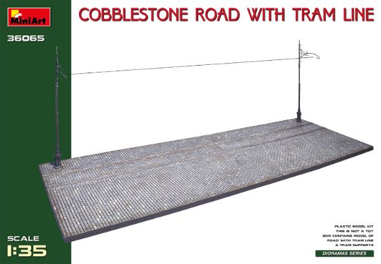 Picture of Cobblestone Road w/Tram Line (Injection Mold)