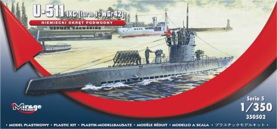 Picture of 1/350 German U-Boot U-511 - Mirage IX C [turm I + WGr42] - Mirage 350502
