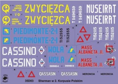 Picture of Polish Shermans in Italy 2nd Polish Corps, 1945 