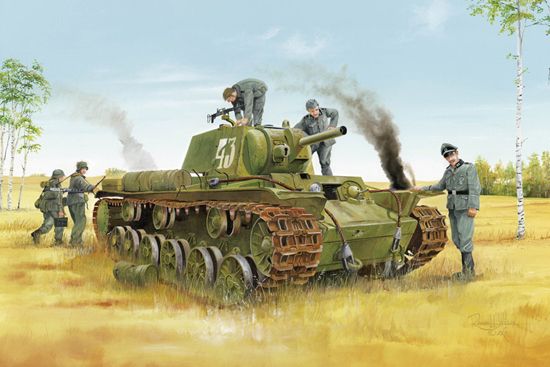 Picture of Soviet KV-8 Heavy Tank                                     