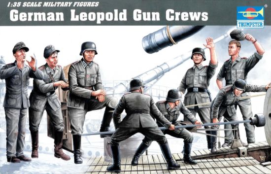 Picture of 1/35 280mm K5 Leopold German Railroad Gun Crew ( 8pcs) - Trumpeter 00406