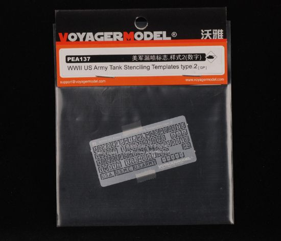 Picture of 1/35 WWII US Army Tank Stenciling Templates Type 2 - Voyager Model PEA137