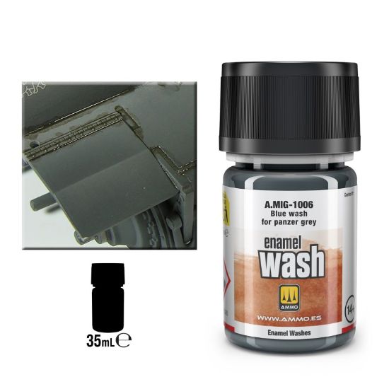 Picture of Blue Wash for Panzer Grey – AMMO A.MIG-1006