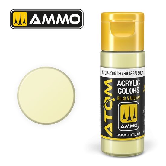 Picture of Color Cremeweiss RAL 9001 Acrylic Lacquer Paint – AMMO ATOM-20002