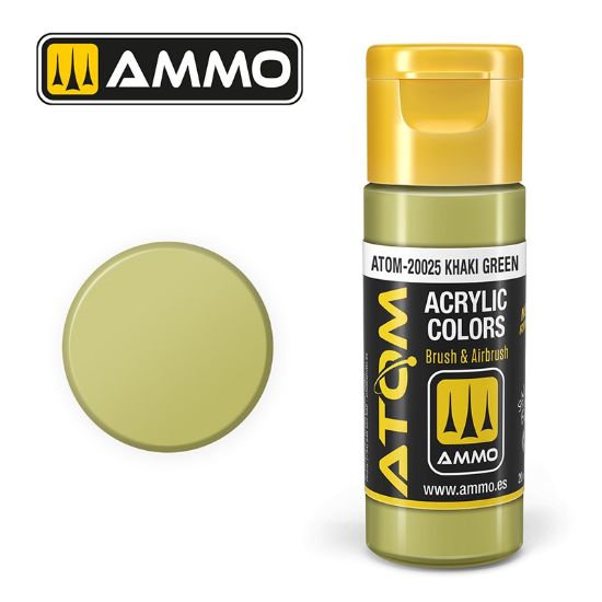 Picture of Color Khaki Green Acrylic Lacquer Paint – AMMO ATOM-20025