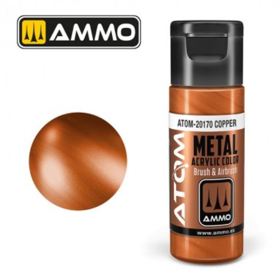 Picture of Metallic Copper Acrylic Lacquer Paint – AMMO ATOM-20170