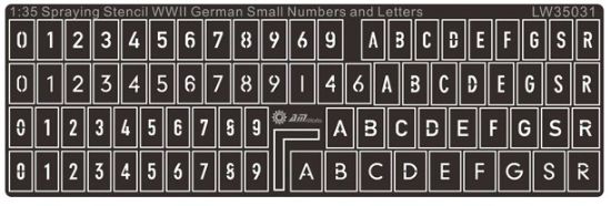 Picture of WWII Germany Turret Numbers & Letters - Small 